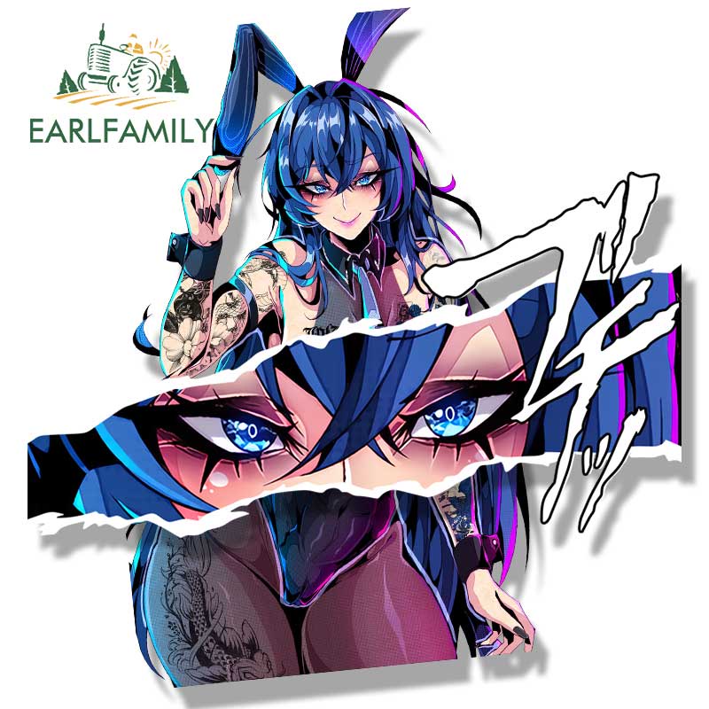 Earlfamily sticker Dán Xe Hơi Họa Tiết Hoạt Hình Thỏ peek fanart anime ...