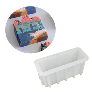 SA Hình Chữ Nhật Khuôn Silicon Làm Xà Phòng DIY Handmade Xà Phòng Bánh Mì Nướng Khuôn Bánh Mì Bánh