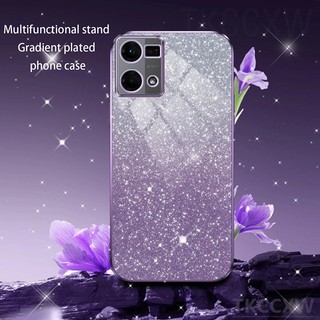 Sang Trọng Ốp Điện Thoại Dẻo Vuông Mạ Kim Tuyến Lấp Lánh Cho oppo reno 3 4 5 6 7 8 pro 7 se