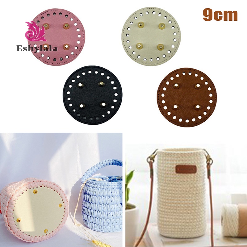Đáy Tròn Cho Túi Dệt Kim Da Đế Túi Phụ Kiện Handmade Đáy DIY Móc Pad Dệt Da Đáy [MỚI]