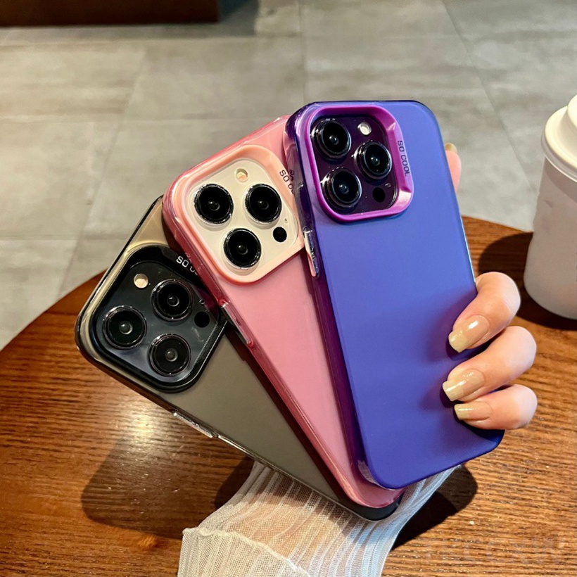 Sang Trọng Ốp Điện Thoại Silicon Chống Sốc Cạnh Vuông Màu Kẹo Cho iphone 13 pro max 12 pro max