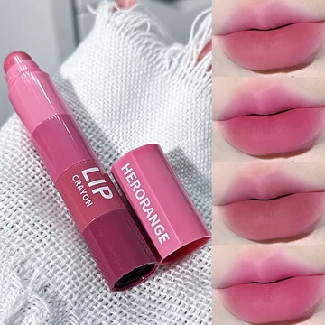 Bút chì màu môi mờ xoắn HERORANGE – Màu sắc tích hợp & Lớp lót chính xác trong một, Nhẹ, Không khô, Mini & Di động
