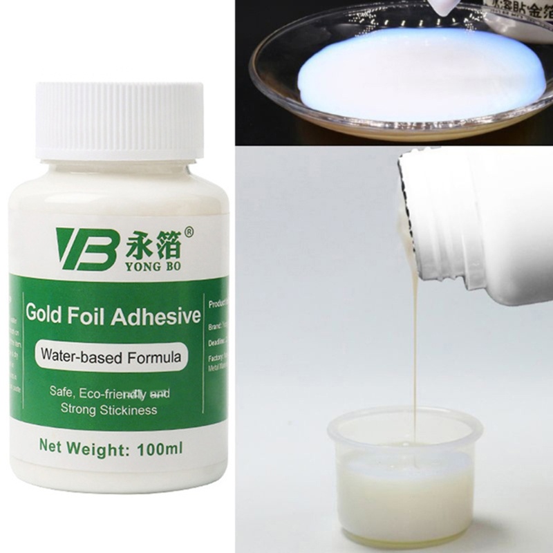 Keo mạ vàng lá vàng HIk 100ml dùng cho nghệ thuật vẽ tranh mạ vàng kim loại