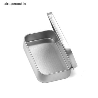 Airspecutin Kim Loại Hình Chữ Nhật Trống Hộp Thiếc Tấm Đẩy Kẹo Hộp Đựng Hộp Đựng Bình Bản Lề Hộp Đựng Nhỏ Sắp Xếp Hộp Bảo Quản EN