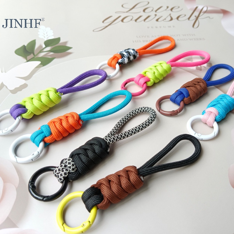 JINHF Sáng Tạo Dây Móc Khóa Cho Ốp Lưng Điện Thoại Nữ Chống Mất Nút Dây Dây Đeo Chìa Khóa Xe Ô Tô Tự Làm Phụ Kiện Móc Khóa Thời Trang HOT