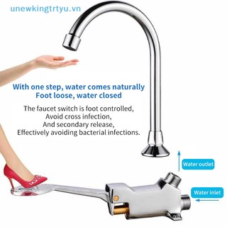 Unewtyu 1 Vòi Đồng Lưu Vực Gắn Sàn Bàn Đạp Chân Đơn Bệnh Viện Phòng Thí Nghiệm Chân Tập Nhà Bếp Bồn Rửa Phòng Tắm VN