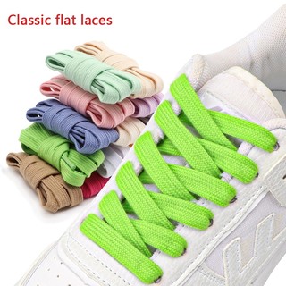 Dây Giày Thể Thao Bằng Vải Bạt Hai Màu Trơn Unisex