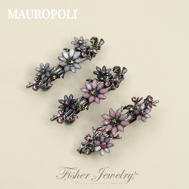 Mauropoli [Hàng Có Sẵn] Kẹp Tóc Hoa Cúc Phong Cách retro Đơn Giản Thời Trang Dễ Phối Đồ Cho Nữ