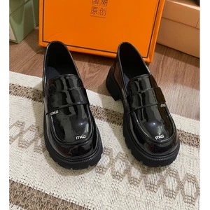 Giày moca nữ tag miu nhỏ chất da mềm, loafer nữ mũi tròn thời trang, giày đốc nữ miu đế cao 4cm tôn dáng