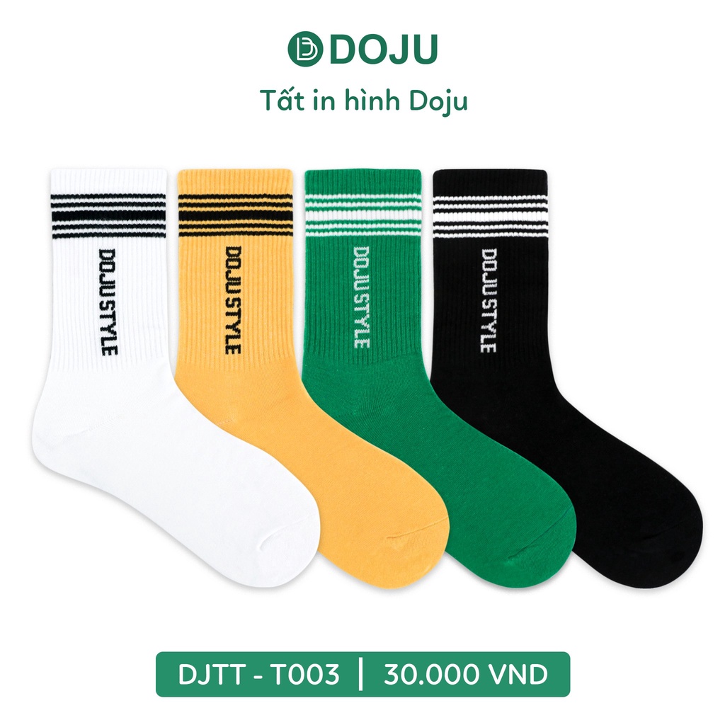 Tất Thể Thao Unisex Dokma DOJU Cao Cổ DJTT T001 T002 T003 T004 T005 T006