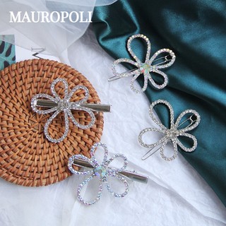 Mauropoli [Sẵn Sàng] Hàn Quốc Dongdaemun Laser Nhiều Màu Sắc Kim Cương Giả Hoa Kẹp Tóc Phụ Kiện Tóc ins Yang Chao Cùng Phong Cách Kẹp Tóc Nổ Kẹp Bên