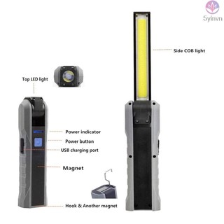 Đèn Pin LED COB USB Hít Nam Châm Linh Hoạt Có Thể Gập Lại 4 Chế Độ Sáng Đa Ứng Dụng