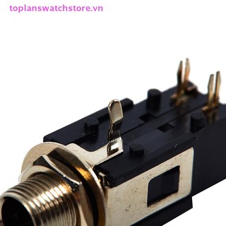 Toplanswatchstore 2 Cái Giắc cắm tai nghe âm thanh 6,35mm 1 / 4 inch 5 chân Micro âm thanh Ổ cắm nữ Bảng điều khiển gắn hàn Conenctor VN
