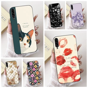 Dành Cho Samsung A90 5G Ốp Lưng Màu Đen Mèo Dễ Thương Thời Trang Ngộ nghĩnh Silicon Chống Sốc Ốp lưng Samsung Galaxy A90 5G Ốp Lưng A908B A908N A908Q