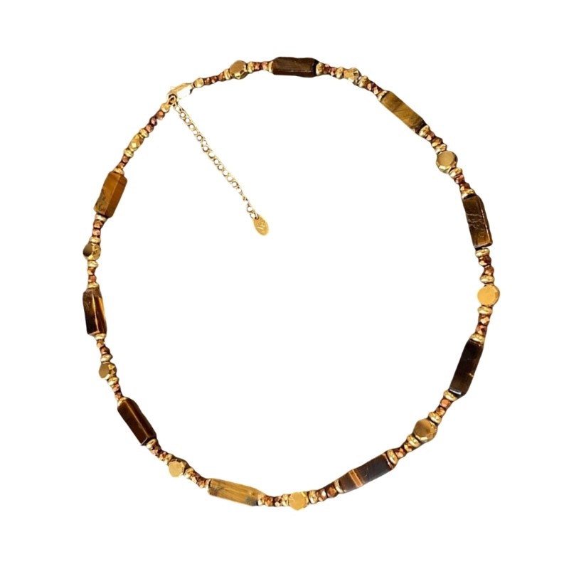 Dasbsug Hổ Đá Mắt Hạt Vòng Cổ Đá Quý Độc Đá Quý Mặt Dây Chuyền Choker Để Mặc Hàng Ngày