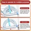 WANYEDI Bevel Protractor, Thước đo góc hoạt động đa chức năng bằng nhựa, Dụng cụ vẽ vòng tròn chất lượng cao Công cụ vẽ hình tròn / góc Văn phòng trường học