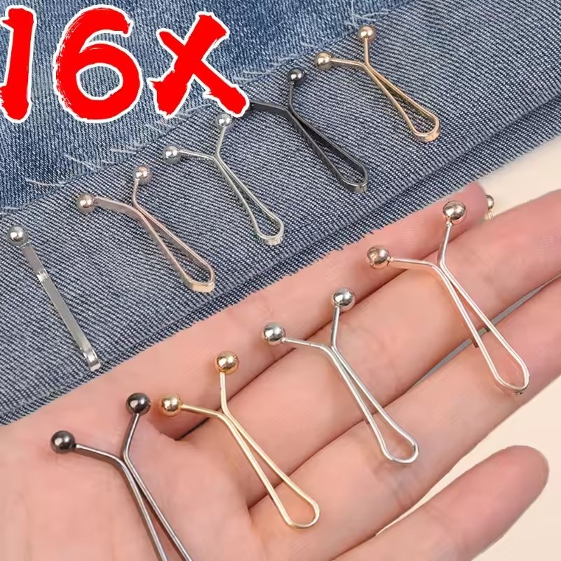 Kẹp thắt lưng cố định hình tia cực tím - Dành cho quần, váy, khăn trùm đầu - Kẹp chống trượt còng - Thời trang, đa năng - Có thể điều chỉnh, có thể tháo rời - Khóa tay thắt chặt - Phụ kiện quần áo