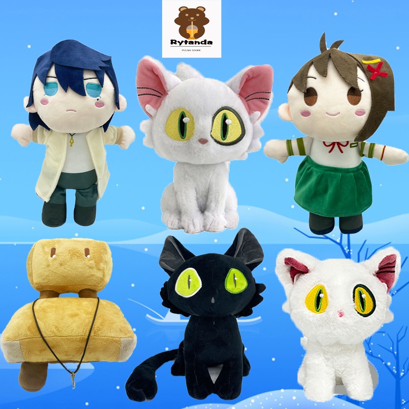 Rytanda Suzume no Tojimari Búp bê Suzume no Tojimari thú nhồi bông mèo Daijin và Sadaijin black cat plushie thú nhồi bông mềm quà tặng trẻ em