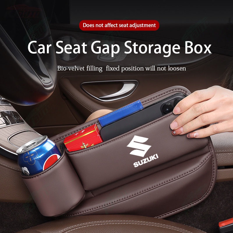 Hộp Da Đựng Đồ Gắn Khe Hở Ghế Ngồi Trang Trí Nội Thất Xe Hơi suzuki swift xl7 vitara jimny sx4 s-Ccross presso ciaz ertiga
