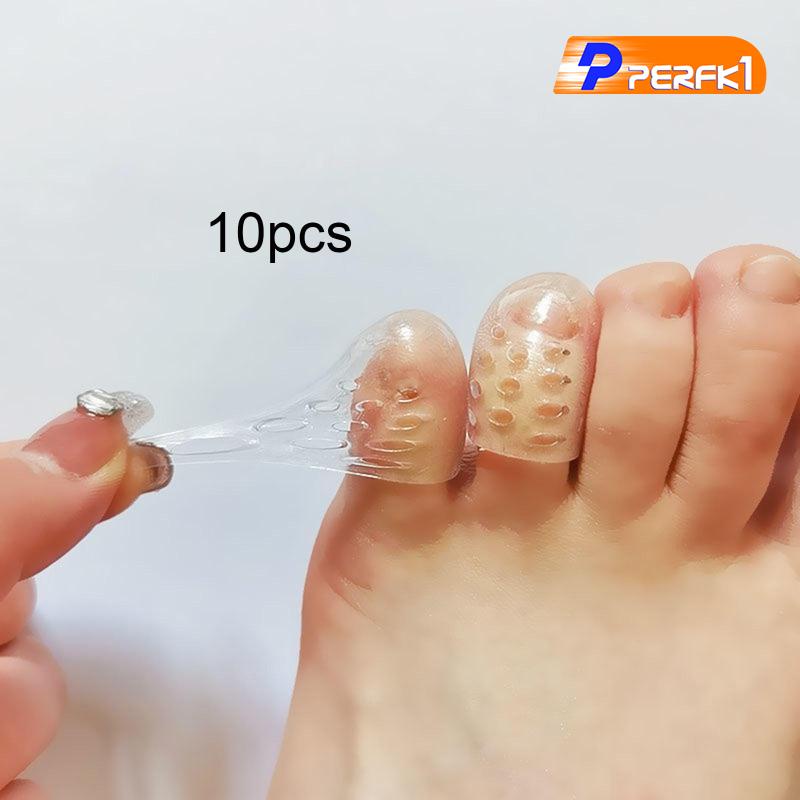 Bộ 10 Miếng Bọc Bảo Vệ Ngón Chân Trong Suốt Chống Nước Chống Mồ Hôi Mềm Mại Dùng Chạy Bộ Cho Nam Nữ