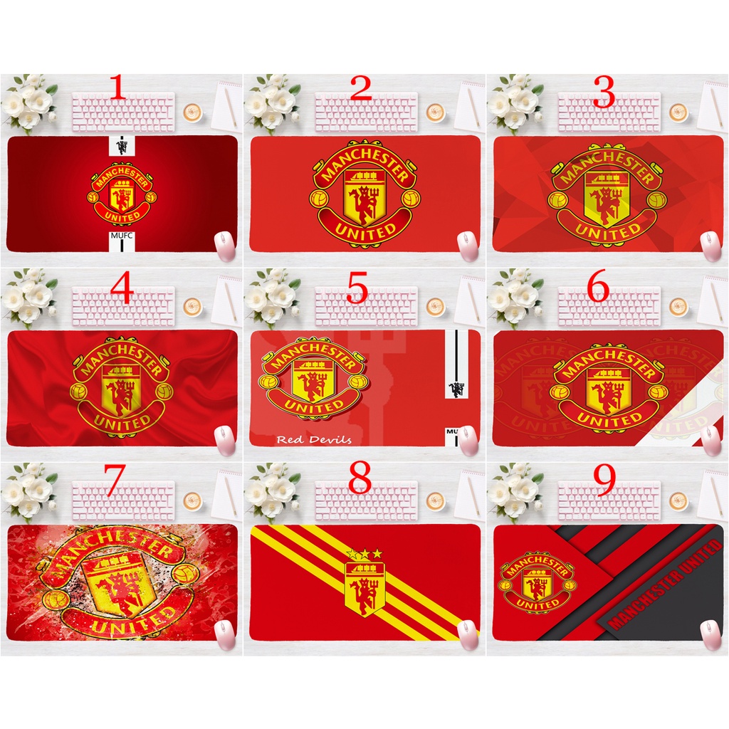 Tấm Lót Chuột laptop Hình Câu Lạc Bộ manchester united Kích Thước 60x30cm