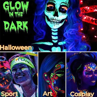 Excellent 6 Pack Glow in the Dark Face Body Paint Glow Sticks Markers Makeup Face Painting Kits, For Halloween and Parties