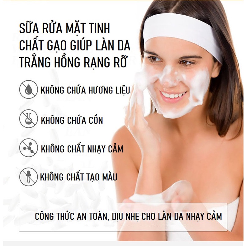 Sữa Rửa Mặt AICHUN BEAUTY Tinh Chất Gạo Kiểm Soát Bã Nhờn, Sạch Sâu, Ngăn Ngừa Hình Thành Mụn Cám Mụn Đầu Đen