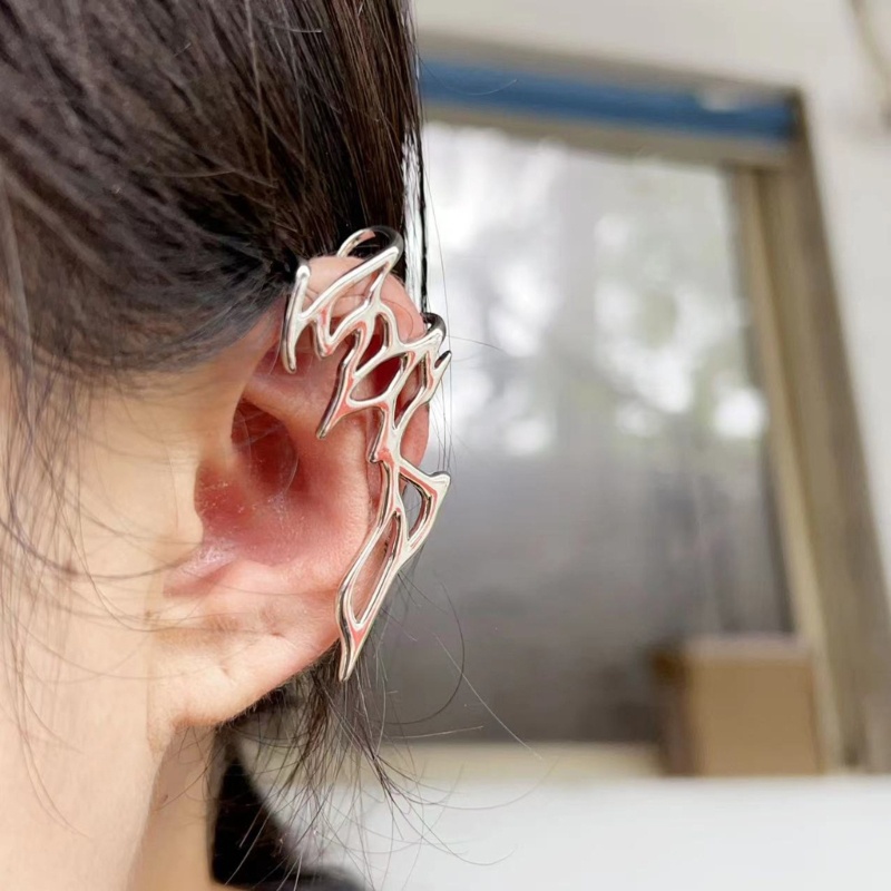 Bông tai kim loại hình ngọn lửa bền đẹp, phù hợp kẹp tai và mang mắt bắt