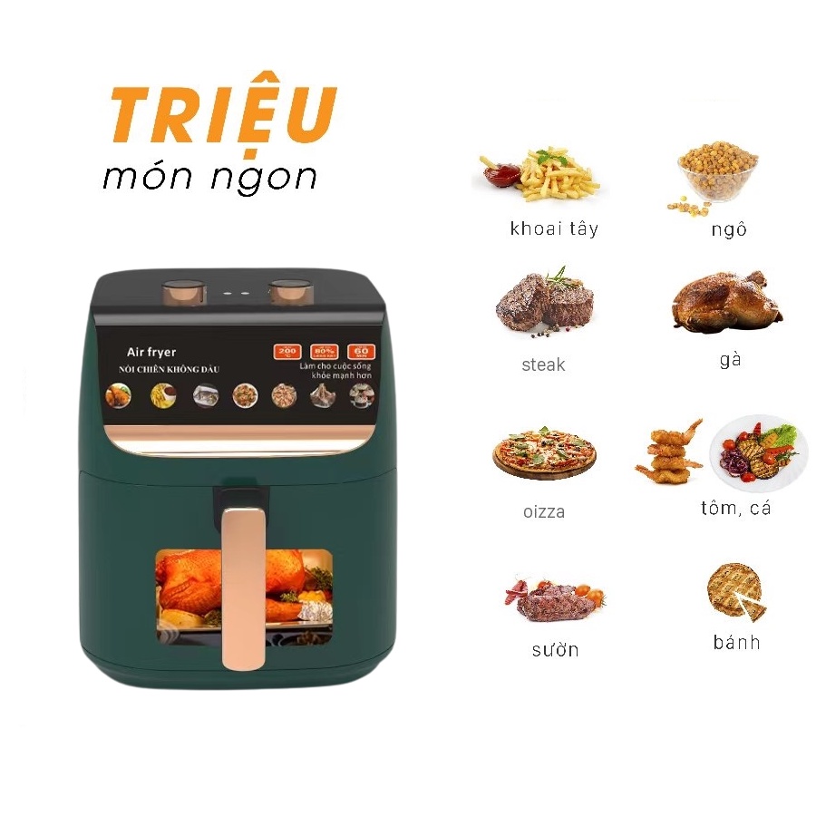 Nồi chiên không dầu Camel 13L khoang kính [ hàng bảo hành 12 tháng ] |  Shopee Việt Nam