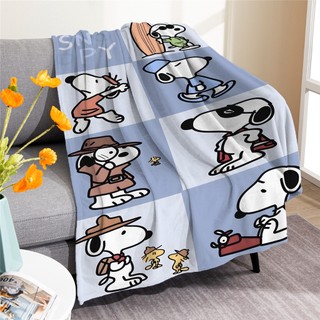 Snoopy Flannel Chăn Chăn Dễ Thương Quà Tặng Thiết Thực Cho Gia Đình Và Bạn Bè In Một Mặt Flannel Chăn Điều Hòa Không Khí Chăn Ngủ Văn Phòng Chăn