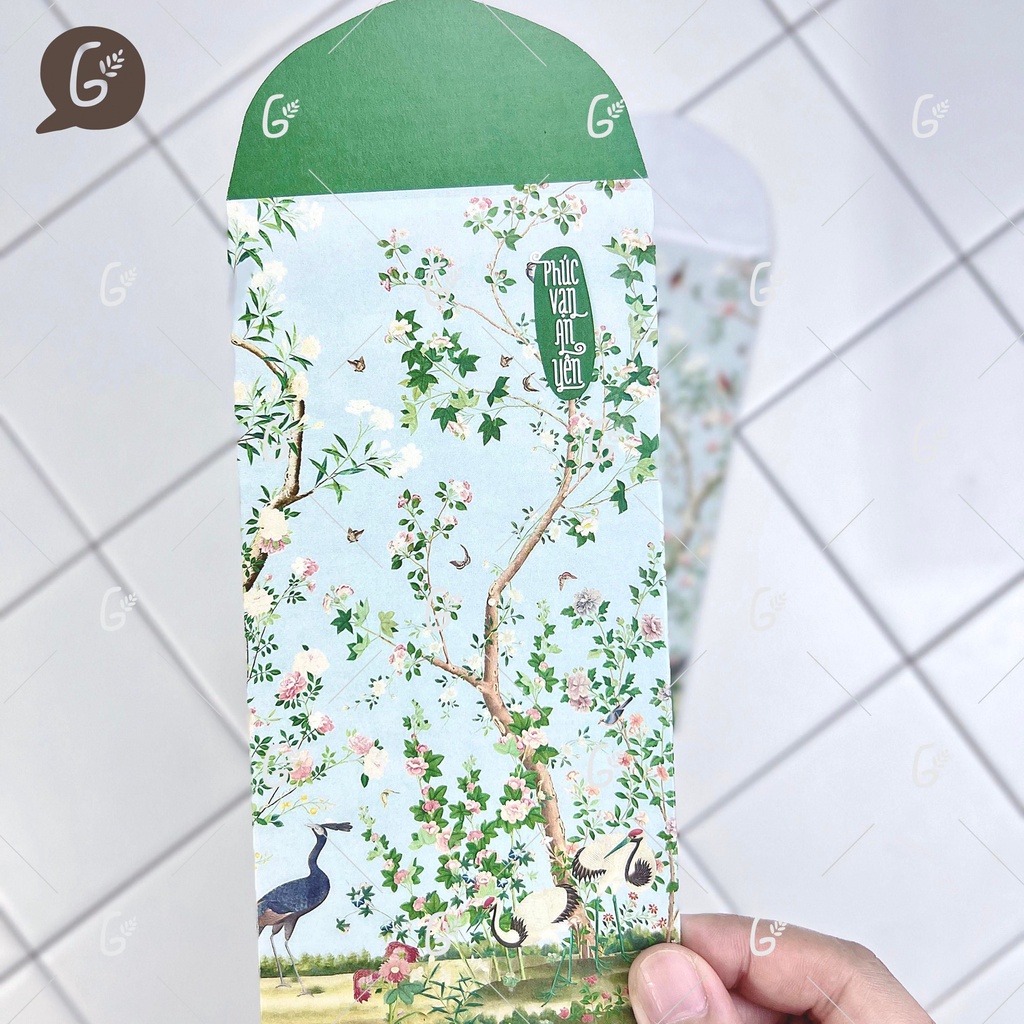 Bao lì xì tết 2025 cao cấp của Gác Xép chất liệu Kraft Nhật nhập khẩu - Mã GX022
