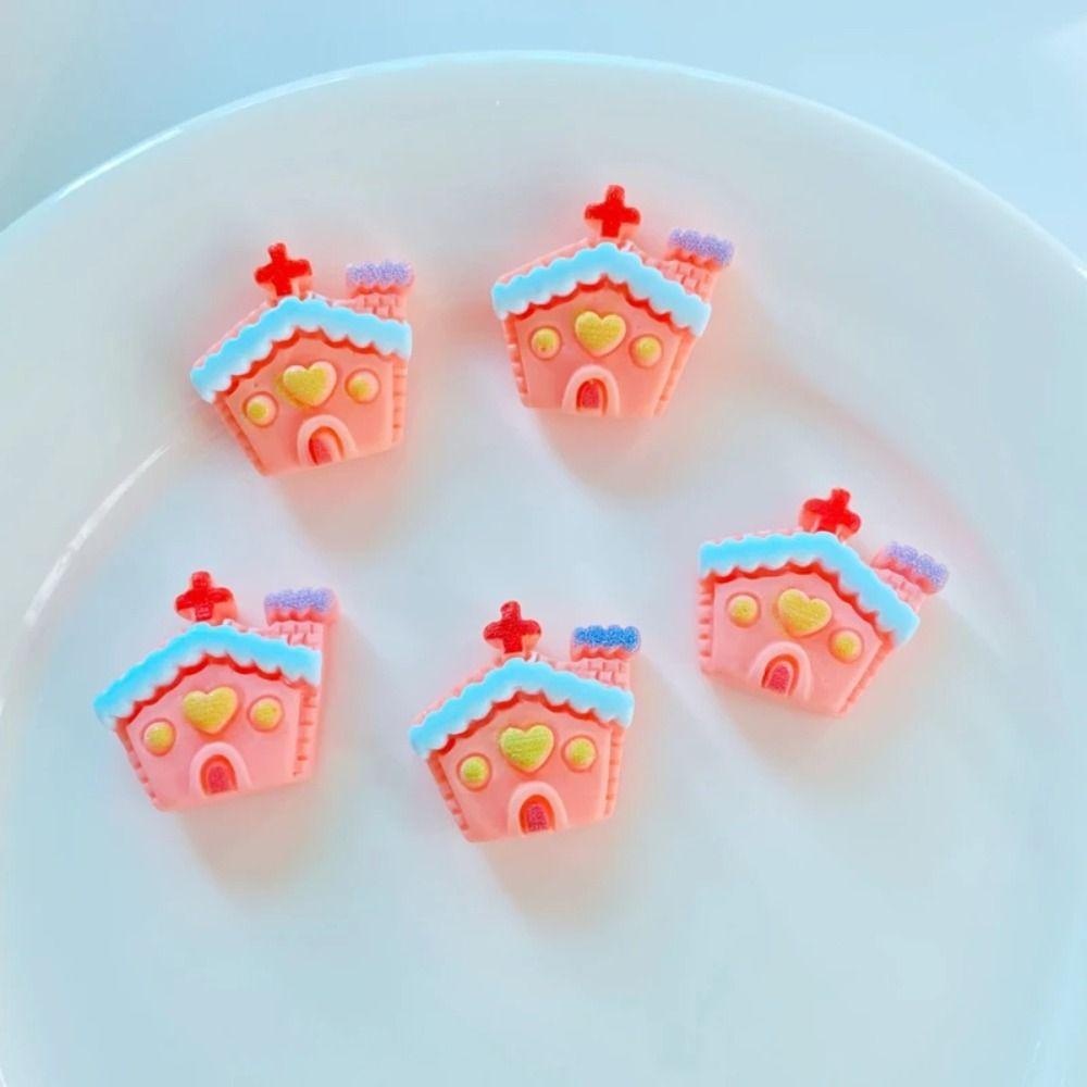 YMIFI 10 Chiếc Nhựa Hình Thủ Công, Bộ Sưu Tập Giáng Sinh Flatback Cabochon Trang Trí Trang Trí Giáng Sinh, Trang Sức Mini Làm Phim Hoạt Hình Phụ Kiện Tóc Kẹp Tóc Thêu Sò