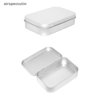 Airspecutin Kim Loại Hình Chữ Nhật Trống Hộp Thiếc Tấm Đẩy Kẹo Hộp Đựng Hộp Đựng Bình Bản Lề Hộp Đựng Nhỏ Sắp Xếp Hộp Bảo Quản EN