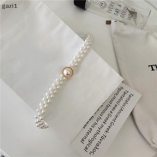 [gazi1] Thắt lưng ngọc trai lớn Thắt lưng thun nữ có trang trí Váy phù hợp thời trang Thiết kế thông thường Thắt lưng Gothic Boutique