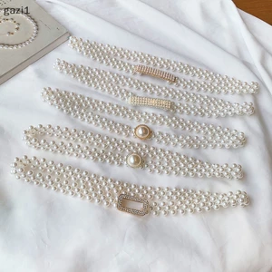Thắt lưng ngọc trai lớn Thắt lưng thun nữ có trang trí Váy phù hợp thời trang Thiết kế thông thường Thắt lưng Gothic Boutique
