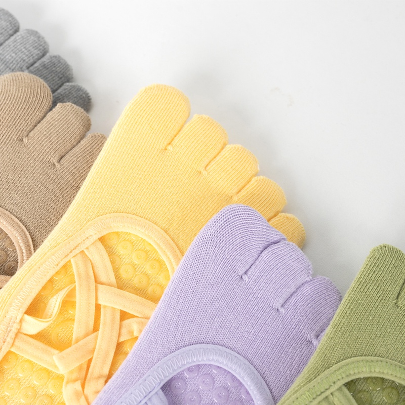 Vớ cotton Năm Ngón Chống Trượt Chống Trượt Mới Dành Cho Nữ Tập Thể Dục Thể Thao yoga