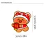 DELMER Acrylic Lễ Hội Mùa Xuân Pin, Loong Lucky Lion Dance Trâm Cài, Trang Sức Sáng Tạo Đáng Yêu Breastpin Phong Cách Pin