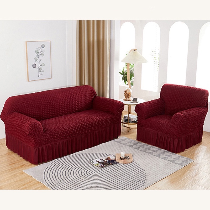 Bọc Ghế Sofa,1 / 2 / 3 / 4 Chỗ Ngồi,Vệ Đệm Ghế Sofa Vải Thun Mại Co Giãn, Màu Trơn Sang Trọng Tự Bọc Tại Nhà Sofa Decor