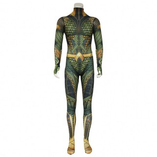 Áo liền quần cosplay Aquaman 2 thiết kế 3D, phù hợp người lớn và trẻ em, tiệc Halloween