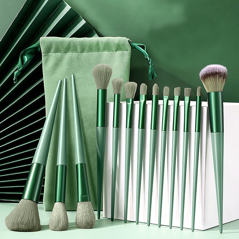 Set 13 Cọ Trang Điểm Lông Mềm 6 Màu Tùy Chọn Cho Người Mới Bắt Đầu