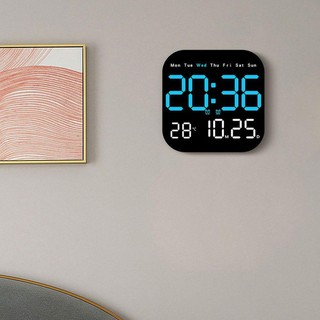Đồng hồ treo tường điện tử CLEARLINE, Đồng hồ LED kỹ thuật số đa chức năng ngày, Điều khiển bằng giọng nói Đồng hồ bàn hiển thị treo tường cho phòng ngủ