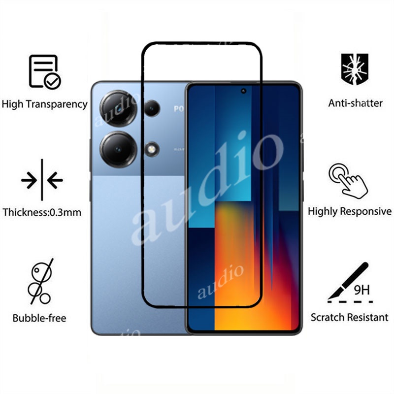 3 Kính Cường Lực Cho Poco m6 Pro M6Pro 4G 2024 Bảo Vệ Màn Hình Điện Thoại Vỏ Kính Bảo Vệ Phim Cho Poco m6 Pro 6M Pro PocoM6 Pro PocoM6Pro 4G 9H HD Chống Trầy Xước