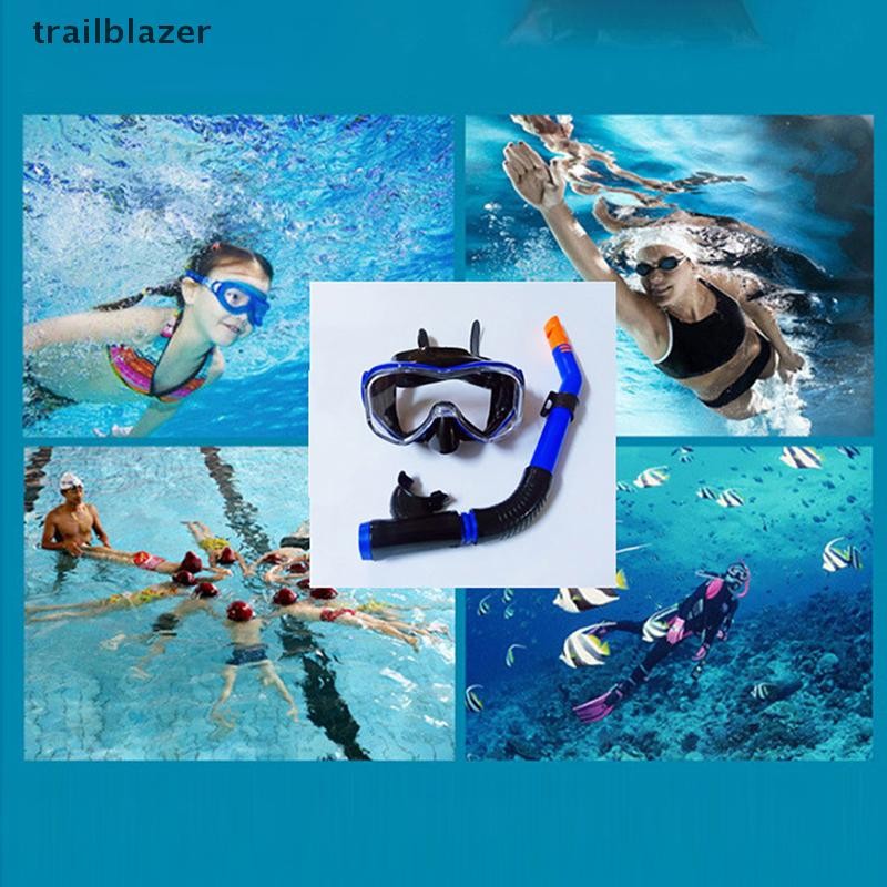 Bộ ống thở Trailblazer Full Face Mask Thiết bị Kính lặn Phù hợp sâu Kính cường lực đầy đủ dành cho người lớn Kính lặn khô Mới