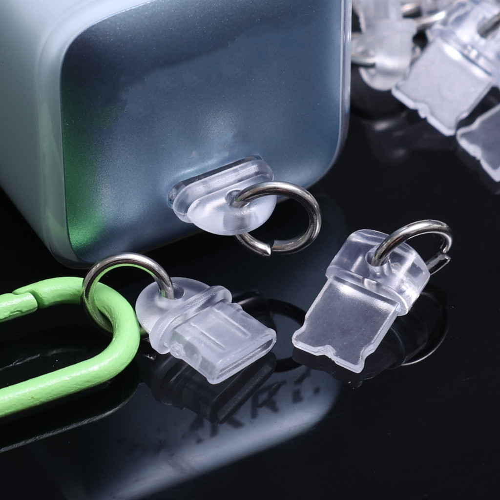 5 / 10 / 20 Phích cắm chống bụi - Dành cho Type-C Micro-USB iOS - Nắp cắm cổng sạc điện thoại - Phích cắm mặt dây chuyền điện thoại DIY trong suốt - Vỏ bảo vệ nút chặn điện thoại chống nước