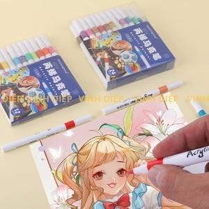Bút Sơn Màu Acrylic Marker, Màu Tô Trên Mọi Chất Liệu, Màu Vẽ