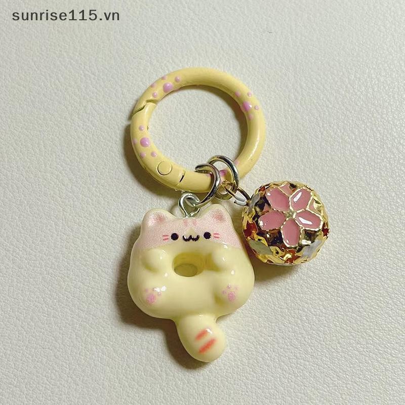 Ssvn Dễ Thương Donut Móc Khóa Sáng Tạo Vui Nhộn Mèo Con Móc Khóa Ba Lô Đáng Yêu Mặt Dây Chuyền Túi Chìa Khóa Trang Trí Quà Tặng Phụ Kiện Túi Đôi.