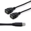 WU USB 2 0 Adapter Dây Đôi USB Nữ Y Splitter Dây Cáp Thưởng Thức Sạc Và Truyền Dữ Liệu Cho Đèn Quạt USB