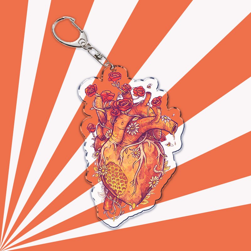Móc khóa Heart of The Ocean Trái Tim Của Đại Dương Acrylic Móc Khóa Cho Túi Mặt Dây Chuyền Phụ Kiện hình Trái Tim