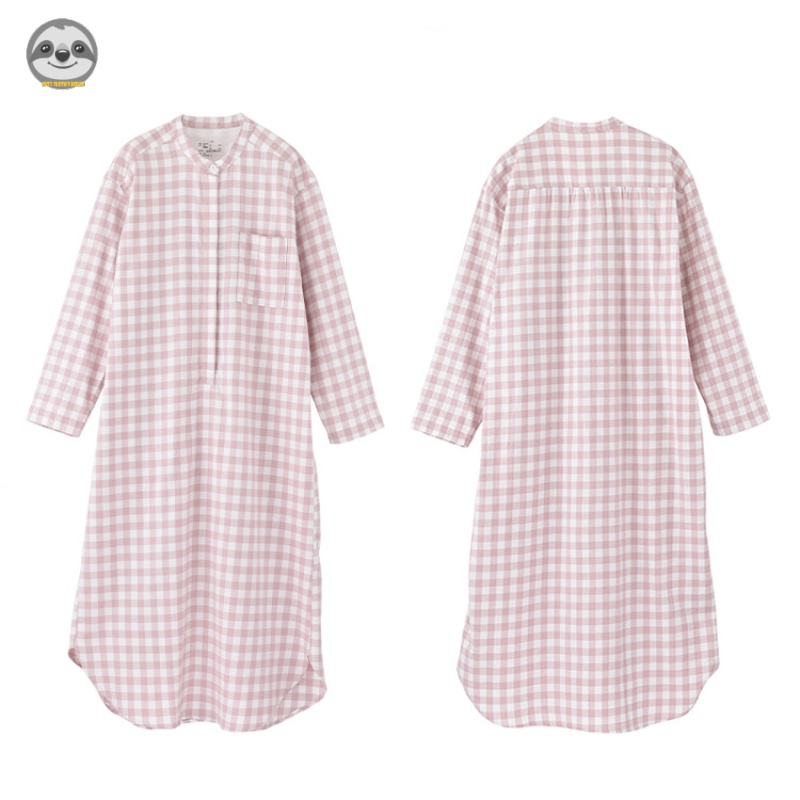 Váy Ngủ flannel / Đầm Bầu Hai Mặt Phong Cách muji Nhật Bản