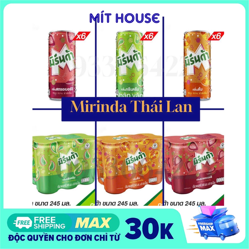 Nước ngọt Mirinda, Pepsi, Coca , Chaba Thái Lan ( t…